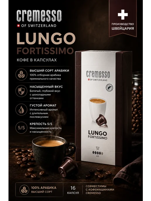 Cremesso Капсулы кофейные, 16 шт