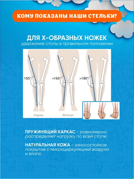 ОРТО-С Стельки ортопедические детские кожаные с супинатором пятки, вариант, фото 2