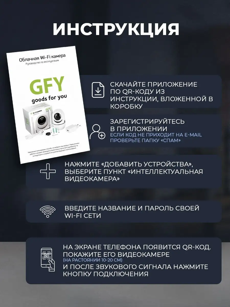 Скрытая камера видеонаблюдения wi-fi для умного дома GOODS FOR YOU  137947407 купить в интернет-магазине Wildberries