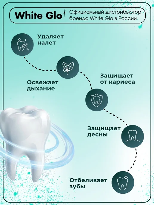 white glo Отбеливающая зубная паста для десен, белый, фото 6
