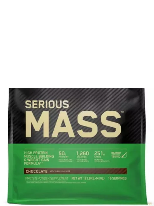 Optimum Nutrition Гейнер Serious Mass для набора массы 5440 г, Шоколад, 5,44 кг, фото 5