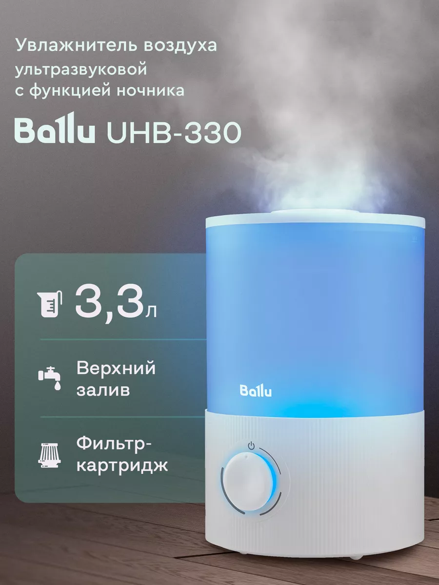 Увлажнитель ультразвуковой UHB-330 с подсветкой Ballu 137981571 купить за 2  242 ₽ в интернет-магазине Wildberries