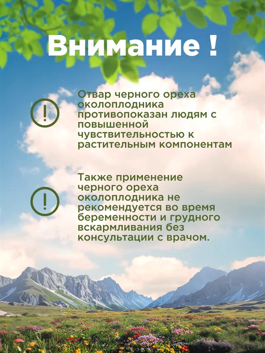 Родные травы Черный орех кожура околоплодник плоды от паразитов, черный, фото 5