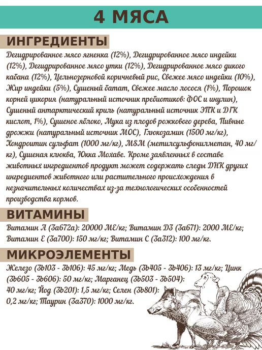 Сухой корм Grandorf' Грандорф для собак, гипоаллергенный, мясо, 10 кг, фото 3