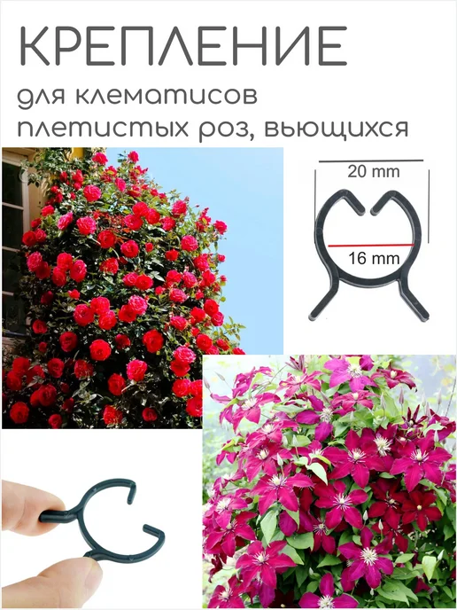 Хозенда Клипсы для садовых растений и рассады, держатели вьющихся, зеленый, фото 3