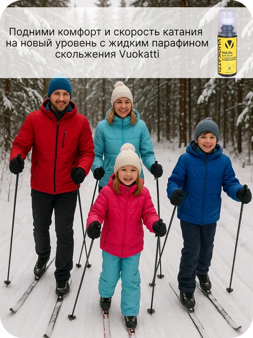 Vuokatti Парафин для лыж с насечками, желтый, фото 8