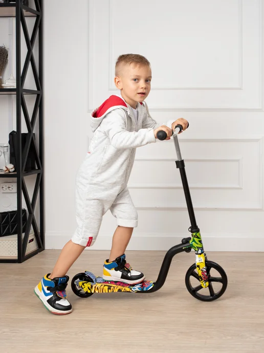 Smart&Kids Самокат двухколесный для мальчика, синий, фото 3