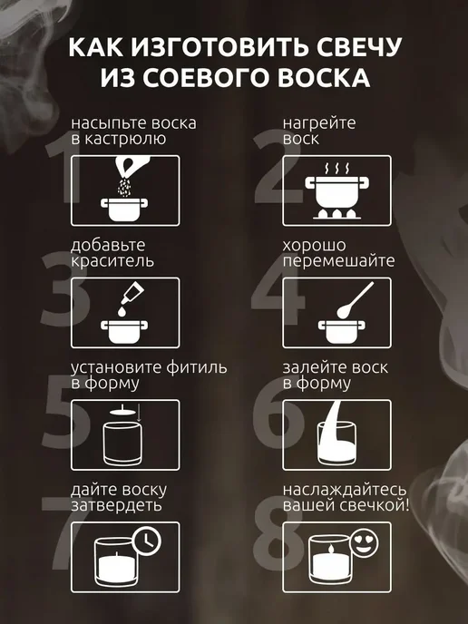 Воскоff Воск соевый для изготовления свечей 1 кг, 10 кг, фото 5