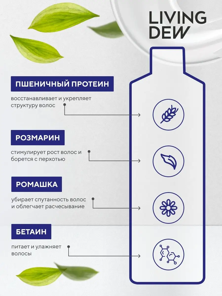 LIVING DEW Шампунь для жирных волос