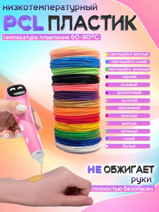 3D PEN PRO 3Д ручка беспроводная с набором пластика и трафаретами, 3Д, фото 3
