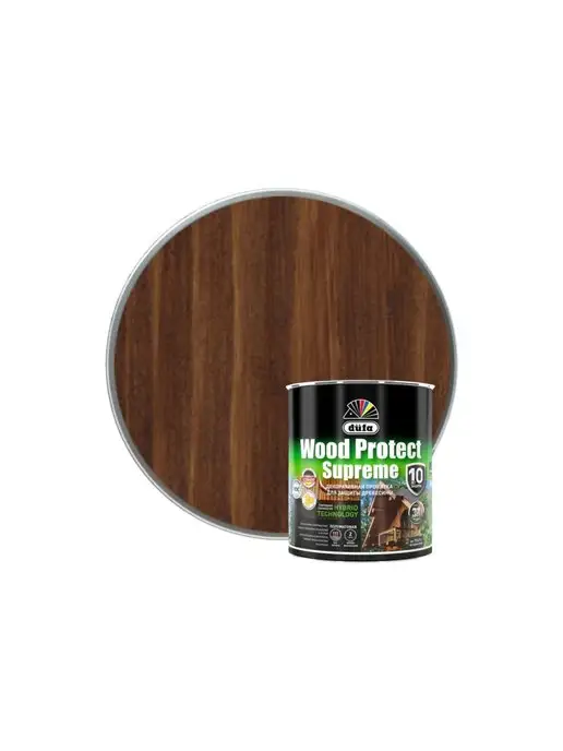 dufa Пропитка для дерева Wood Protect Supreme цвет орех 0,75 л, 750 мл, фото 5
