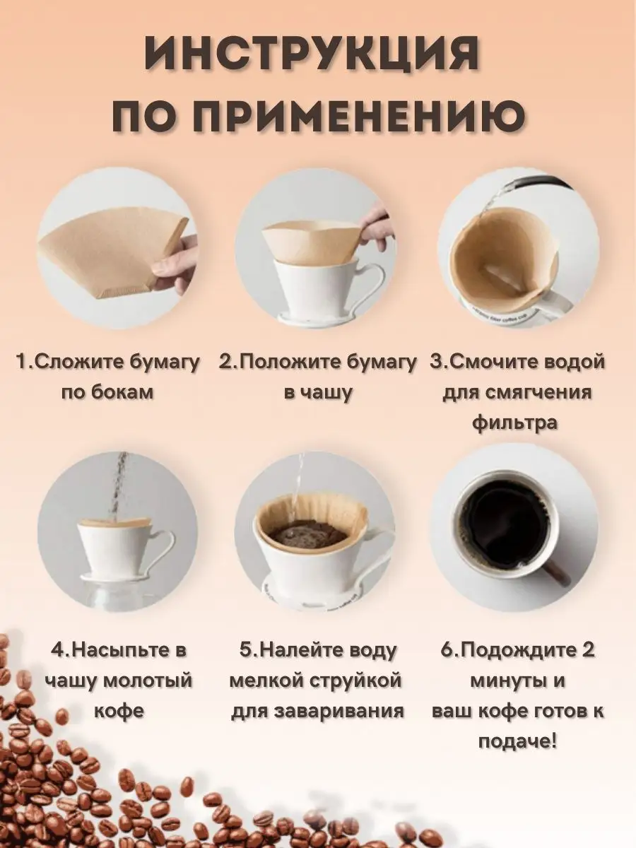 Фильтры для кофеварки и кофе №4 неотбеленные, 100шт Coffeza 138086834  купить в интернет-магазине Wildberries