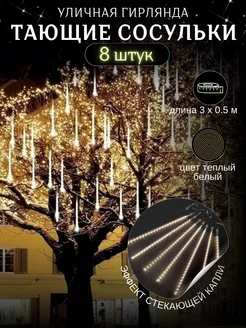 Гирлянда Тающие Сосульки уличная 3х0.5 м на Новый год 2025 Priority Lights Store 138103414 купить за 572 ₽ в интернет-магазине Wildberries