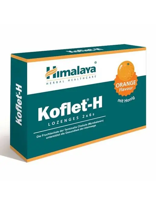 Himalaya Herbals Леденцы Кофлет-Х Апельсин от кашля Антисептик 60 шт, 60 шт, фото 5