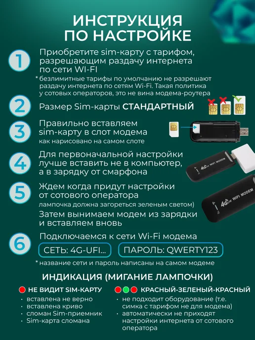 Роутеры-Модемы USB Модем 4G WiFi роутер для ноутбука, 4 г, фото 6