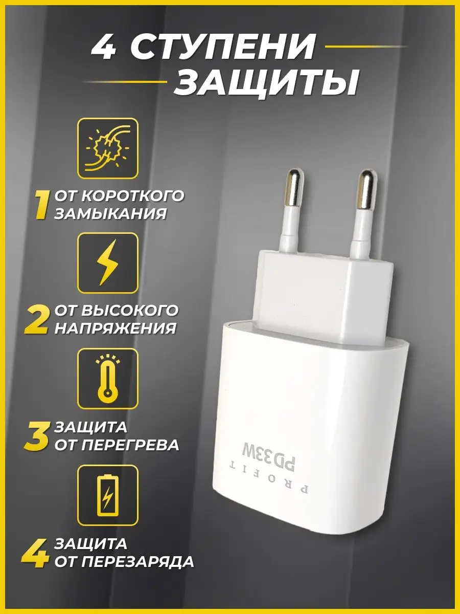 Адаптер 33W быстрая зарядка Gadget_Store 138137892 купить за 737 ₽ в  интернет-магазине Wildberries