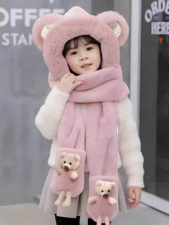 Шапка шарф с ушками SHMELL_KIDS 138175346 купить за 1 482 ₽ в интернет-магазине Wildberries