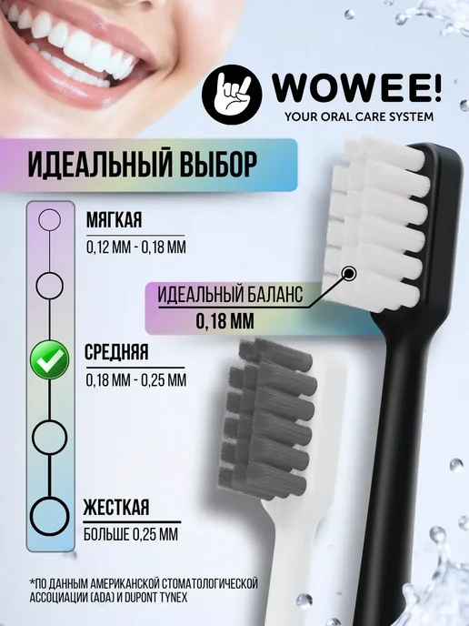 WOWEE Зубная щетка ELASTIC, 34 пучка, 2шт, 2 шт, фото 3