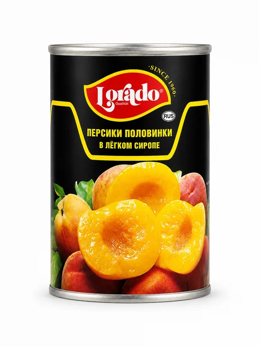 lorado Персики половинки, в легком сиропе, Лорадо, 425 мл, 425 мл, фото 3