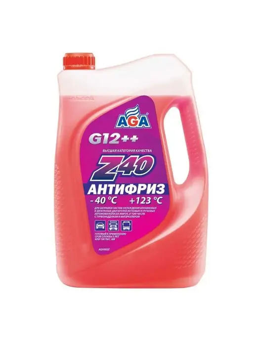 AGA АНТИФРИЗ AGA-Z40 готовый -40С красный (5л), 5 л
