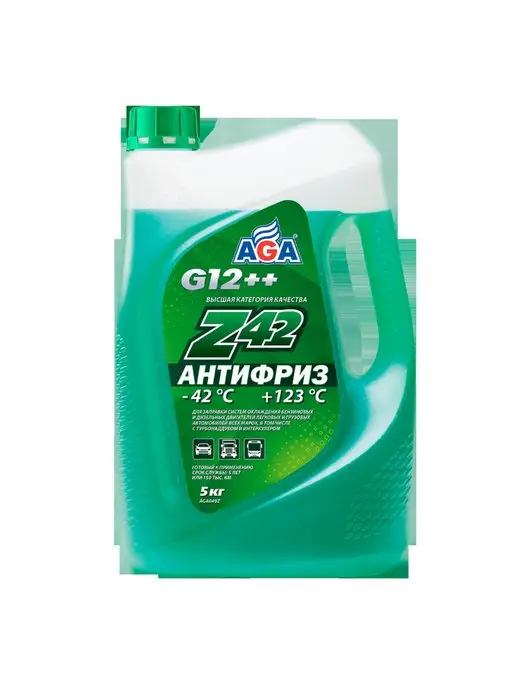 AGA Антифриз AGA-Z42 зелёный -42C, 5 л
