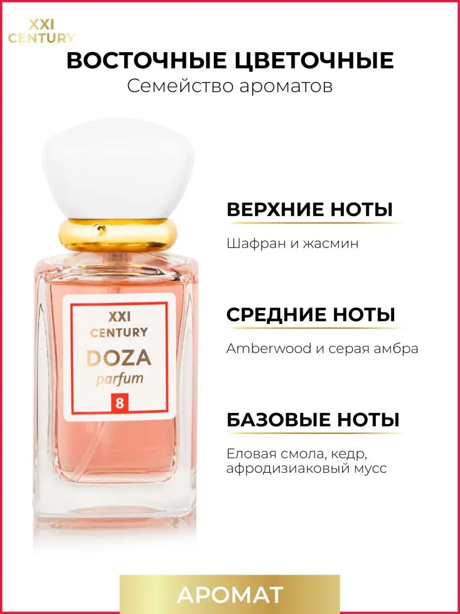 Духи DOZA parfum №8 50 мл зимний аромат Франция XXI CENTURY 138261368  купить за 613 ₽ в интернет-магазине Wildberries