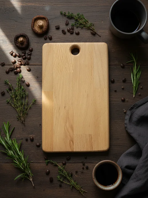 HardWood-ug Доска разделочная деревянная на кухню, бежевый, фото 5