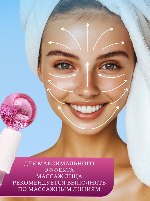 Sanin Массажер для лица Массажные криосферы охлаждающие, розовый, фото 6