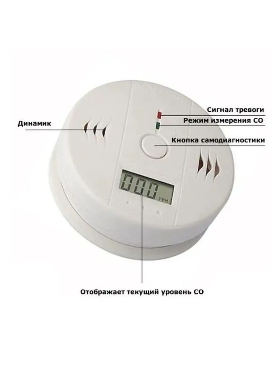 Цифровой автономный датчик детектор утечки угарного газа ArmaControl  138563530 купить за 679 ₽ в интернет-магазине Wildberries