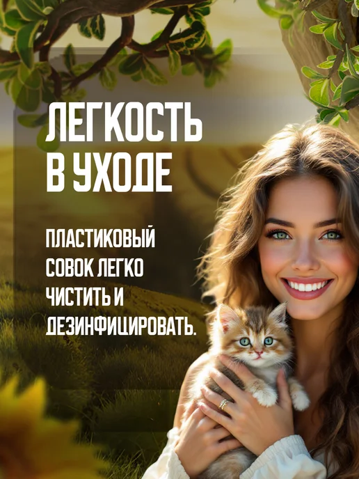 Richell Совок для лотка кошачьего 26,6х9,6х4 см, 26.6x9.6x4 см, фото 3