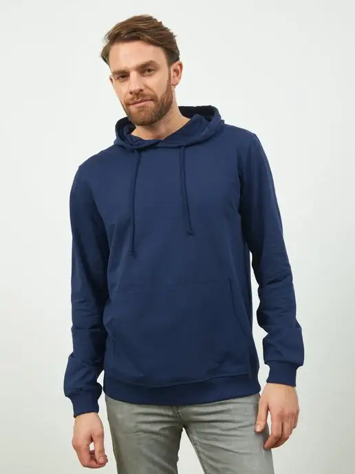 Cotton Wear Худи оверсайз с капюшоном, синий, фото 3