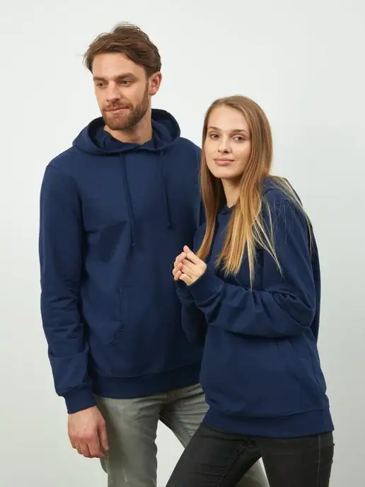 Cotton Wear Худи оверсайз с капюшоном, синий, фото 4