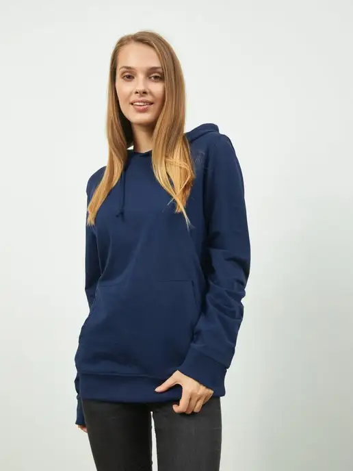 Cotton Wear Худи оверсайз с капюшоном, синий, фото 6
