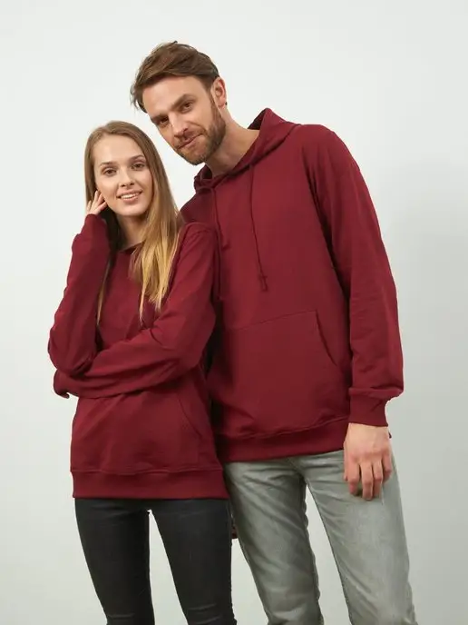 Cotton Wear Худи оверсайз с капюшоном, красный, фото 4