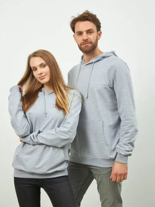 Cotton Wear Худи оверсайз с капюшоном, серый, фото 4