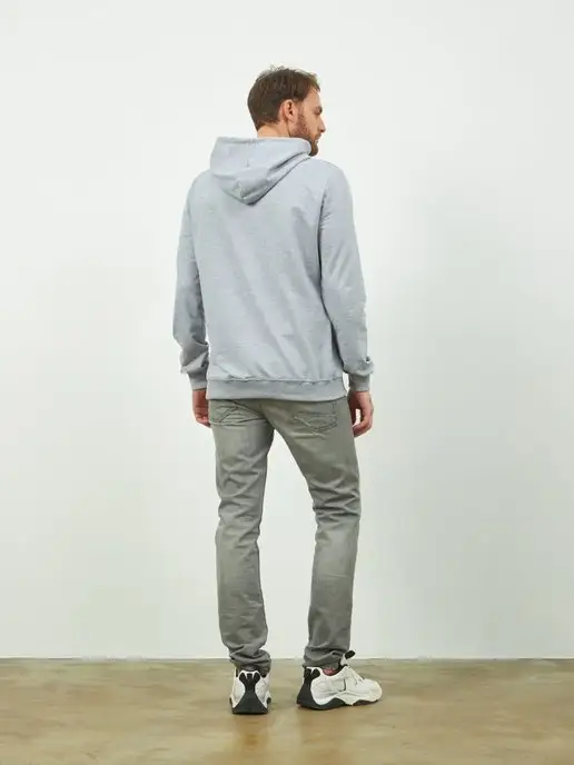 Cotton Wear Худи оверсайз с капюшоном, серый, фото 8