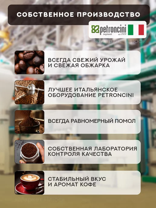 BARISTA Кофе молотый арабика и робуста 225 грамм, бленд арабики, фото 6