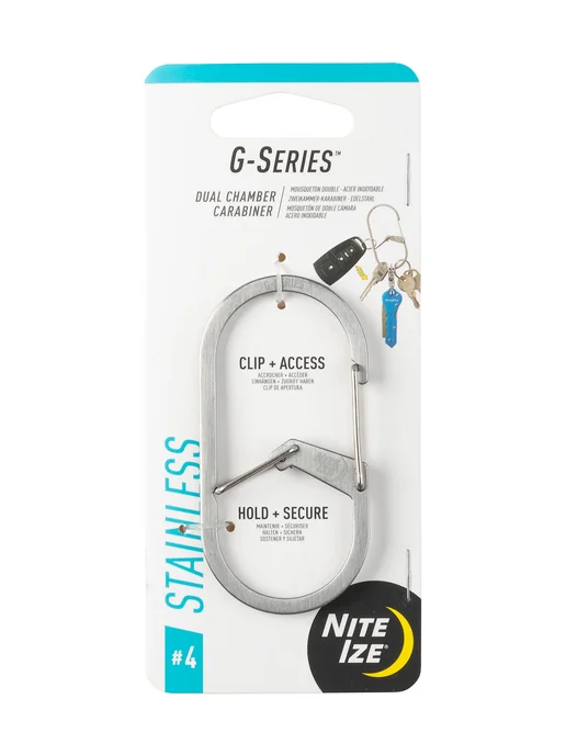 Nite Ize Карабин стальной G-Series #4, серебристый, серебристый, фото 8