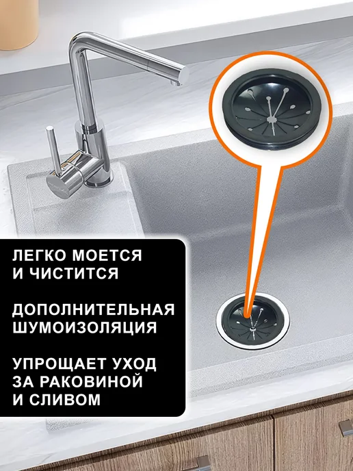 Rsimente Брызгозагородитель измельчителя пищевых отходов 79 мм, 1 л, в упаковке 50 г, фото 5