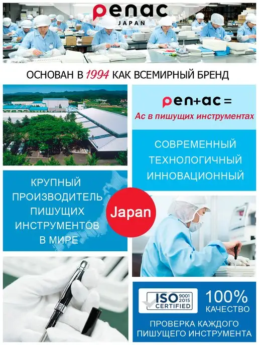 PENAC Стержни для ручек шариковых сменные синие 0.7мм 12 шт, 12 шт, фото 5