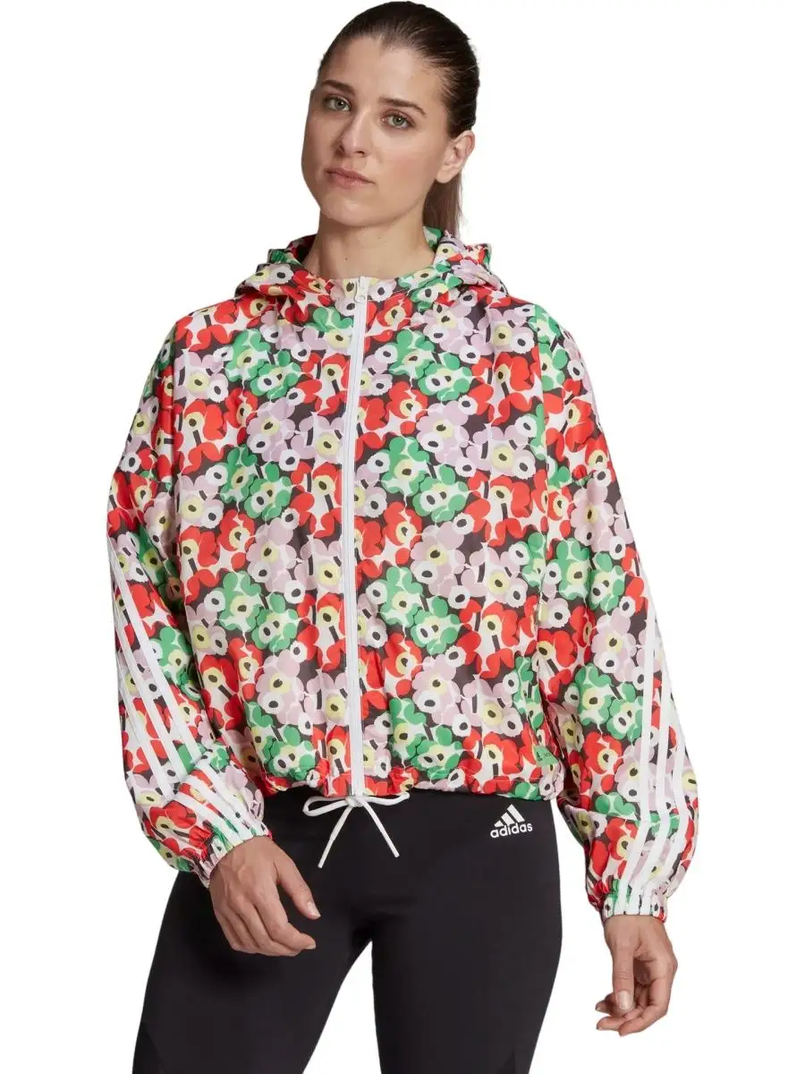 Adidas floral windbreaker online