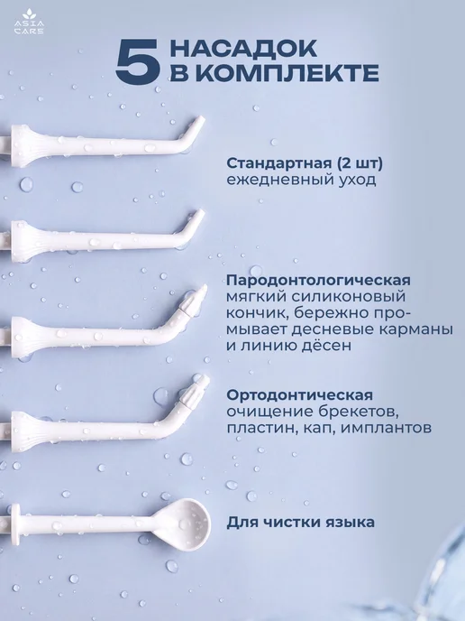 AsiaCare Ирригатор для зубов и десен портативный, белый, фото 3