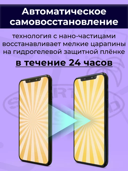 SMART iSLAND Гидрогелевая защитная плёнка для Redmi 10 2022, черный, фото 5