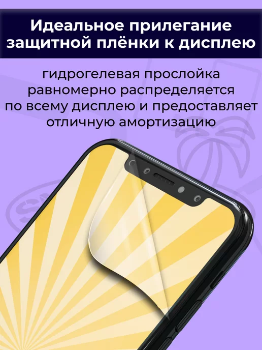 SMART iSLAND Гидрогелевая защитная плёнка для Redmi 10 2022, черный, фото 7
