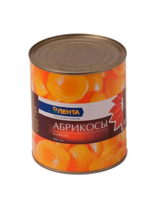 лента Абрикосы в сиропе 850 мл, 850 мл