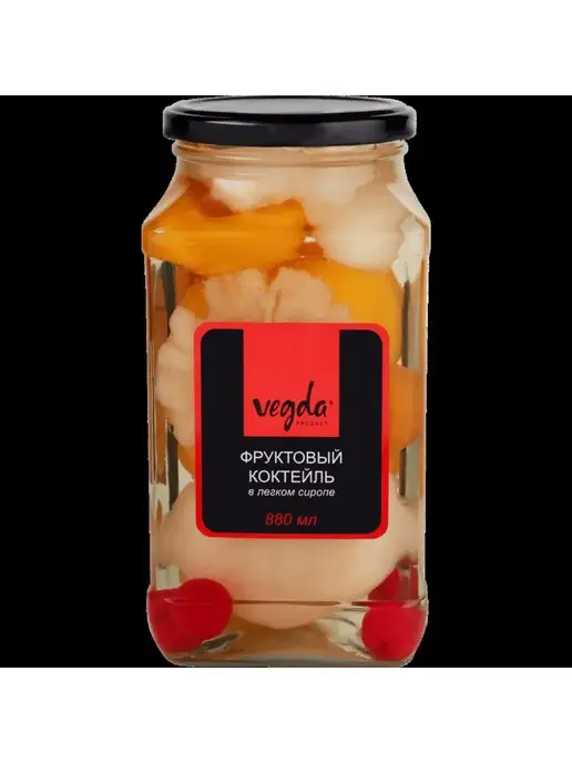 Vegda product Коктейль фруктовый 880 мл, 880 мл