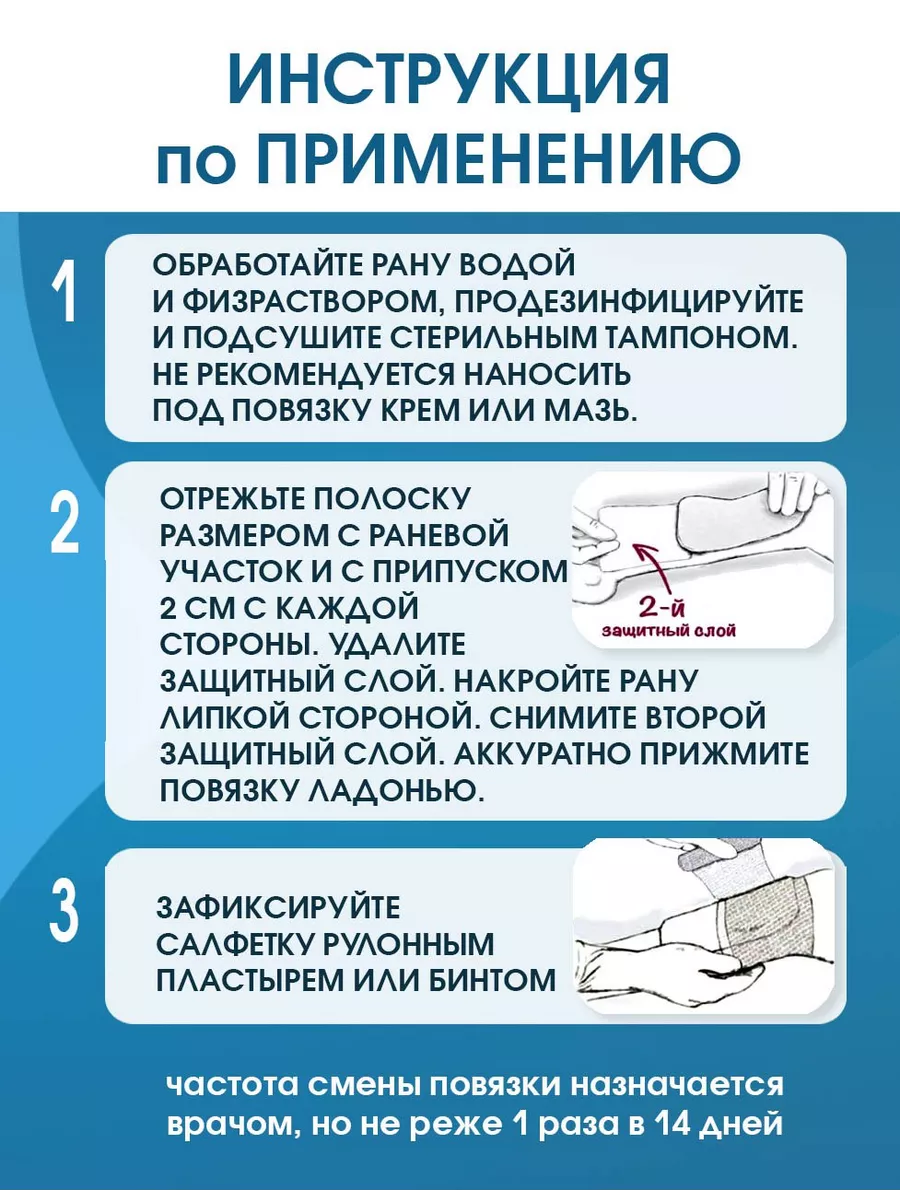 Повязка на рану губчатая силиконовая СилоФоам