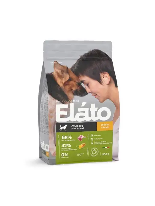 Сухой корм Eláto для собак, мелкие, курица, утка, 0,5 кг, фото 3
