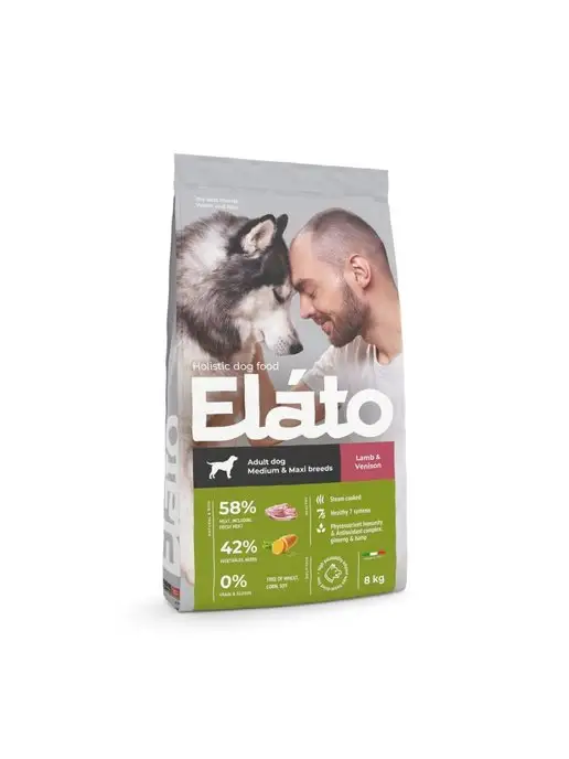 Сухой корм Eláto для собак, оленина, ягненок, 8 кг, фото 3