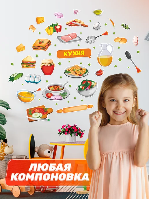 Дом Стендов Наклейки, для детских игровых зон, Кухня, вариант, фото 3